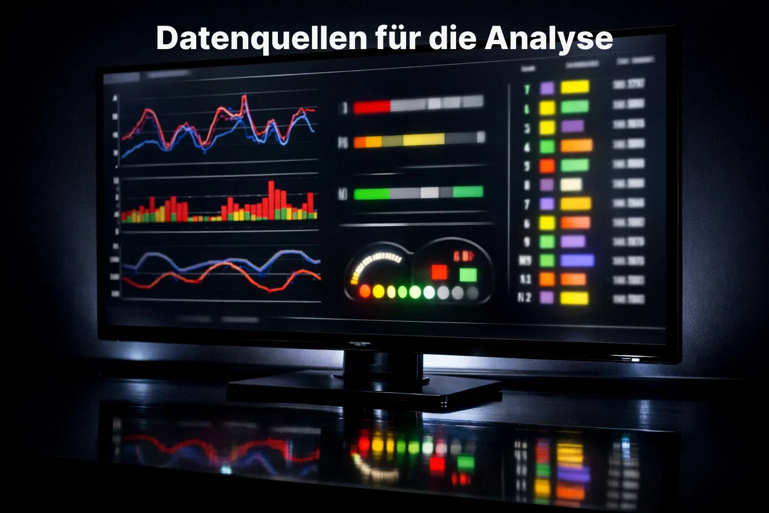 Bildschirm zeigt Live-Timing-Daten und Telemetrie eines Formel-1-Rennens